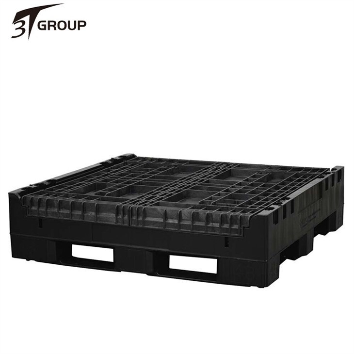 China 45 x 48 x 34 Solid Floor Collapsible Bulk Container 2 Doors